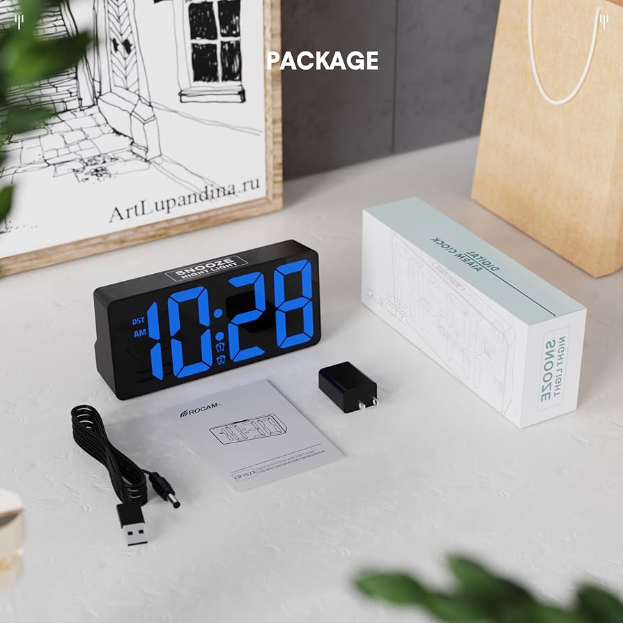 Amazon.co.jp: 寝室用デジタル目覚まし時計 7インチデジタル時計